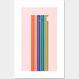 HIGH FIVE COLORFUL TYPO Posters and Art